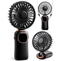 coldsky Portable Handheld Fan 4000mAh Battery Operated Fan 5 Speed with LED Display