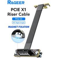 RAGEER PCIe 3.0 x1 to M.2 NVMe Adapter, 10cm 90 degree cable, compatible with adapters, sound cards and M.2 riser cards