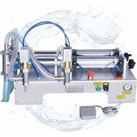 Commercial Semi-Automatic Pneumatic Liquid Wine Double-Head Filling Machine Stainless Steel Piston Beverage Filler Juice Package