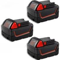 For Milwaukee M18 Power Tool Battery, Charger, 18V 6000mAh, BR, XC, 18V, M18B5, 48-11-1860,