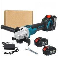 125MM 4 Gear Brushless Electric Angle Grinder Cutting Machine Power Tool with Makita 18V Battery for Decoration Tools