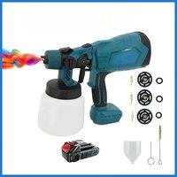 1000ML Cordless Electric Spray Gun Portable Household Paint Sprayer Auto Furniture Steel Coating Airbrush For Makita 18V Battery