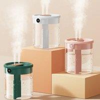 Double Nozzle Air Humidifier 2L With LCD Humidity Display Large Capacity Aroma Essential Oil