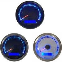 Blue Backlight Tachometers Tuning 0-8000RPM Rev Counters 85mm LCD Revolution Meters with Hour Meters for Auto Boat Motorcycle Rv