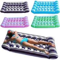 Inflatable Water Sleeping Bed PVC Floating Lounger Air Mattress Foldable Swimming Pool Air Mattress