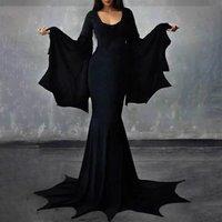 Gothic Dress For Women Black Slim Fit Long Sleeve Party Cosplay Costume Mardi Gras Stagewear