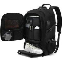 50L 80L Large Travel Backpack Men Separate Shoe Compartment Business Bag Outdoor Sports Waterproof