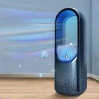 Portable USB Air Cooler Leafless Electric Fan 6 Speed Silent Timer Air Conditioner Cooling Fan