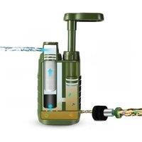 Portable 3-Stage Water Purifier Pump 0.01 Micron Filter for Camping Hiking Survival Gear