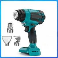 500W Electric Cordless Heat Gun for Makita 18V Battery Cordless Handheld Hot Air Gun with 3 Nozzles