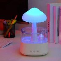450ML Mushroom Rain Cloud Air Humidifier Colorful Night Light Moisturize Skin Relieve Fatigues for