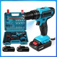 28V Cordless Impact Drill High-power Rechargeable Electric Drill Lithium Battery 1350rpm Speed