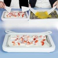 Mini Fried Yogurts Yogurt Frozen Pan Ice Cream Maker Machine Rolled Ice Cream Maker with 2 Spatulas Fry Ice Plate Home Use