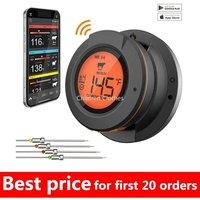 2025 Upgrade Outdoor Digital Wireless Bluetooth Dome Cooking Food Meat Thermometer for BBQ Charcoal Grill and Oven Smoker