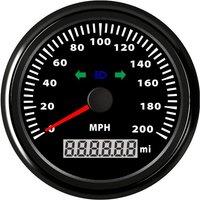 Vehicles 85mm GPS Speed Mileometers 0-200MPH Speedometers Devices for Auto Ship Truck Rv with Antenna Turn Light Function