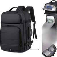 Expandable Mens 17 Inch Laptop Backpacks Waterproof Notebook Bag USB Schoolbag Sports Travel School