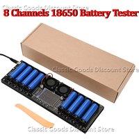8 Channels 18650 Lithium Battery Tester DC Port 2.4-inch Color Screen Digital Battery Power Detector Module DC5V 10A Tester