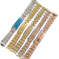 20mm Watch Band For Seiko NH35 Submariner Case 904L Stainless Steel Watch Strap Glide Lock Buckle For Silver Oyster Bracelet