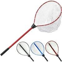 938mm Anti-hook Soft Silicone Fishing Hand Net Telescopic Aluminum Alloy Rod Sea Fishing Landing