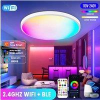 Smart WIFI LED Round Ceiling Light RGBCW Dimmable Tuya APP Compatible with Alexa Google Home Bedroom