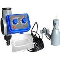 Electronic Automatic Solenoid Valve Garden Home Irrigation Water Timer Delay Function 21003 and Rain