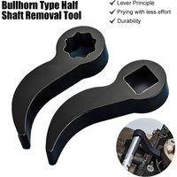 Thickened Bullhorn Style Half Shaft Removal Tool Adapter Head 1/2 Inch Drive Ratchet Open End Wrench