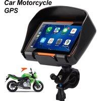 Car Motorcycle GPS Navigation 4.3 inch IPS Touch Waterproof IPX67 GPS Bluetooth Tracker FM Blutooth Bullit in 8GB free igo Maps