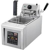 Automatic Lifting Fryer 2850W 8L Stainless Steel Single Double Cylinder Tank Can Be Detached For Easy Cleaning Electric Fryer Ma