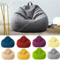 Large Bean Bag Chair Cover Single Seat Sofa Cover Bean Bag Chair Stuffed Toy Clothing Storage Bag Without Filler 70X80 Cm
