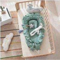 Crib Removable Sleeping Nest 88*50*15cm Cotton Crib with Pillow Baby Toddler Bassinet Mattress Gift