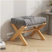 Household Small Stool Chairs Foldable Low Stool Living Room Sofa Wooden Footstool Portable Footrest