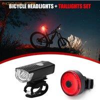 Cycling LED Lantern Bicycle Front Rear Light Set Bike USB Charge Headlight Light MTB Waterproof