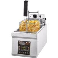 Commercial Electric Deep Fryer W/Single Dual Tanks 12L Countertop Fryer For Fried Chicken French Frie With 10 Preset Times
