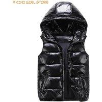 Men Winter Bright Color Vest men Waistcoat Jacket vest BodyWarmer Lightweight Windbreaker Down Coat Winter Cloth