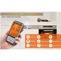 328ft Wireless Meat Thermometer for Grilling Smoker BBQ Oven Digital Food Kitchen Thermometer with 4