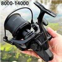 Big Spinning Fishing Reels 8000 9000 10000 12000 Long Casting Wheel Drag 20KG Powerful Reel for Carp