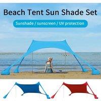 Outdoor Beach Tent Sun Shelter Camping Shades Tents Windproof One-piece Beach Canopy Tents UPF50+