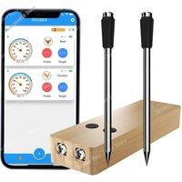 Wireless Meat Thermometer Waterproof Probe Bluetooth Food Thermometer Support APP Remote Real-time Monitoring for BBQ Baking
