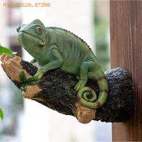 Vintage Chameleon Figure Figurine Lizard Statue Resin Figurine Statue Pendant for Office Outdoor Garden Ornaments Decorations