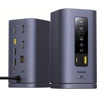 Baseus USB C HUB for Mac M3 M2 M1 System HDMI 4K@60Hz MST Triple Display for MacBook Air Pro Window 11-in-1 HUB Docking Station