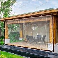 Clear Waterproof Tarp with Seal Ring - Rainproof Outdoor Garden Cover for Patio, Chicken Coop, Porch