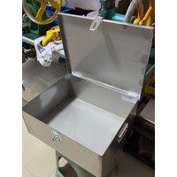 Stainless steel toolbox, household multifunctional hardware storage box, rectangular storage box, cassette box, lock iron box, c