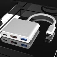 4K TYPE C To HDMI-Compatible Adapter USB 3.0 Hub Type C Charging Converter Laptop Macbook