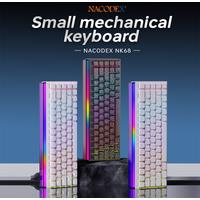 NK68 Side Engraved Contour Wired Mixed Light Mechanical Keyboard Full Keys Hot Swappable