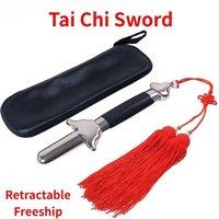 Retractable Telescopic Sword Tai Chi Sword 304 Stainless Steel Telescopic Sword Martial Arts Kung Fu Weapon Birthday Gifts