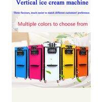 Commercial Ice Cream Freezer Machine 3-flavor Yogurt Maker One-click Clean 25L/H LCD Display New Soft Ice Cream Machine
