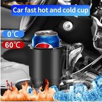 Touch Screen Cooling Beverage Drink Cans Smart Car Cup Holder Cooler Warmer Auto Cup Drink Holder for Camping Travel Driving