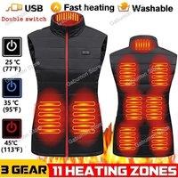 Women 9 Heated Vest Zones Electric Heated Jackets Women Sportswear Heated Coat Graphene Heat Coat