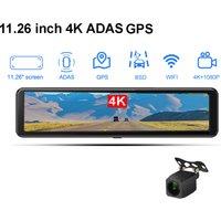 12.6" Car Rearview Mirror DVR Camera S18 Recorder 4K ADAS FHD 1080P GPS Logger Dash Cam Video Recorder Support BSD Dual Cameras