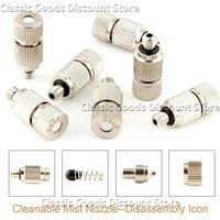 50Pcs/Set Outdoor Anti-drip Fogging Spray Head Outdoor Cooling Misting System Nozzle,Stainless Steel
